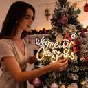 Britrio Merry Christmas Neon Sign Christmas Party LED Neon Light Wall Decoration for Bedroom Holiday Business Store Window Home Decor Hanging Ornament Xmas Gift Indoor 5V USB 15.75 Warm White