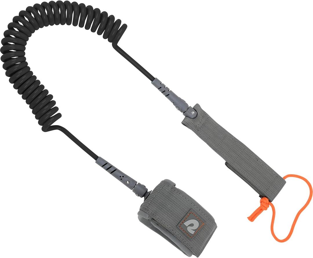 Retrospec Weekender 10' Paddle Board Safety Leash, Coiled for Stand Up Paddleboards (Black)