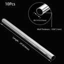 10 Pcs 24" Length Aluminum Tubes,1/4" OD 0.04" Wall Thickness Aluminum Tubing,Aluminum Round Pipe for Home Decorations,Machinery,Architectural Applications