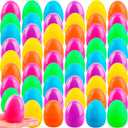 4 Inch Plastic Fillable Easter Eggs 54 pcs Large Colorful Easter Egg Big Flat Bottom Eggs Bulk for Easter Basket Fillers Egg Hunt Party Supplies (54 Pcs (6 Color) - Flat Bottom (4 Inch))