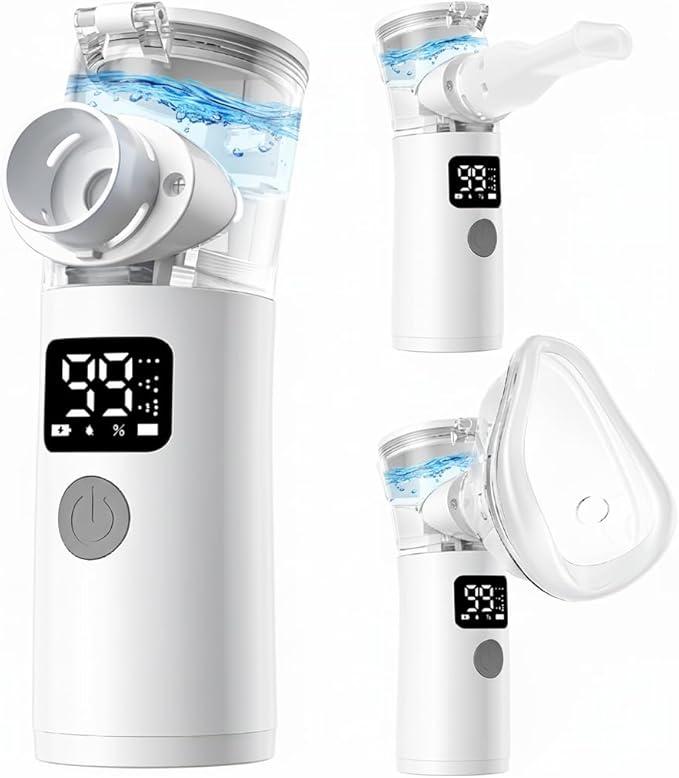 Portable Nebulizer,Nebulizer Machine for Adults and Kids Travel and Household Use, Handheld Mesh Nebulizer