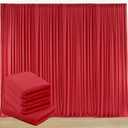 10 ft x 20 ft Wrinkle Free Red Backdrop Curtain for Parties, Polyester Photography Backdrop Drapes for Birthday Party Baby Shower, Thick Background Curtain for Backdrop Stand, 4 Panels 5 ft x 10 ft