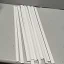 Brixwell Plastic Window Grille Kit in White Finish With 12 Total 24" Profiles, 8 Grid Connectors, and 16 Fasteners for Installing Decorative Grille Layouts on Home Window Glass