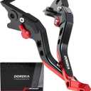 DORENA Motorcycle Brake Clutch Levers Adjustable Compatible with YZF R3 (2015-2025) / YZF R25 (2015-2025) / MT-03 (2016-2025) / MT-25 (2016-2025) CNC (Black/Red)