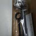 1 Inch Blackout Curtain Rods for Windows Patio, Adjustable Room Divider Curtain Rod Wall Mount & Ceiling Mount for Indoor & Outdoor, Black, 28" to 48"