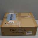 SNTD Dish Drying Rack, Expandable Dish Rack for Kitchen Counter, Stainless Steel Dish Drainer with Drainboard Set and Utensil Holder (White)