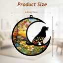 2 x Yootiko Cat Dog Memorial Suncatcher, Pet Memorial Gifts Pet Sympathy Gift to Memorialize The Loss Pass Away Gifts Windows Memorial Ornament with Personalized Decorations of Name Date (B 31 Dog)