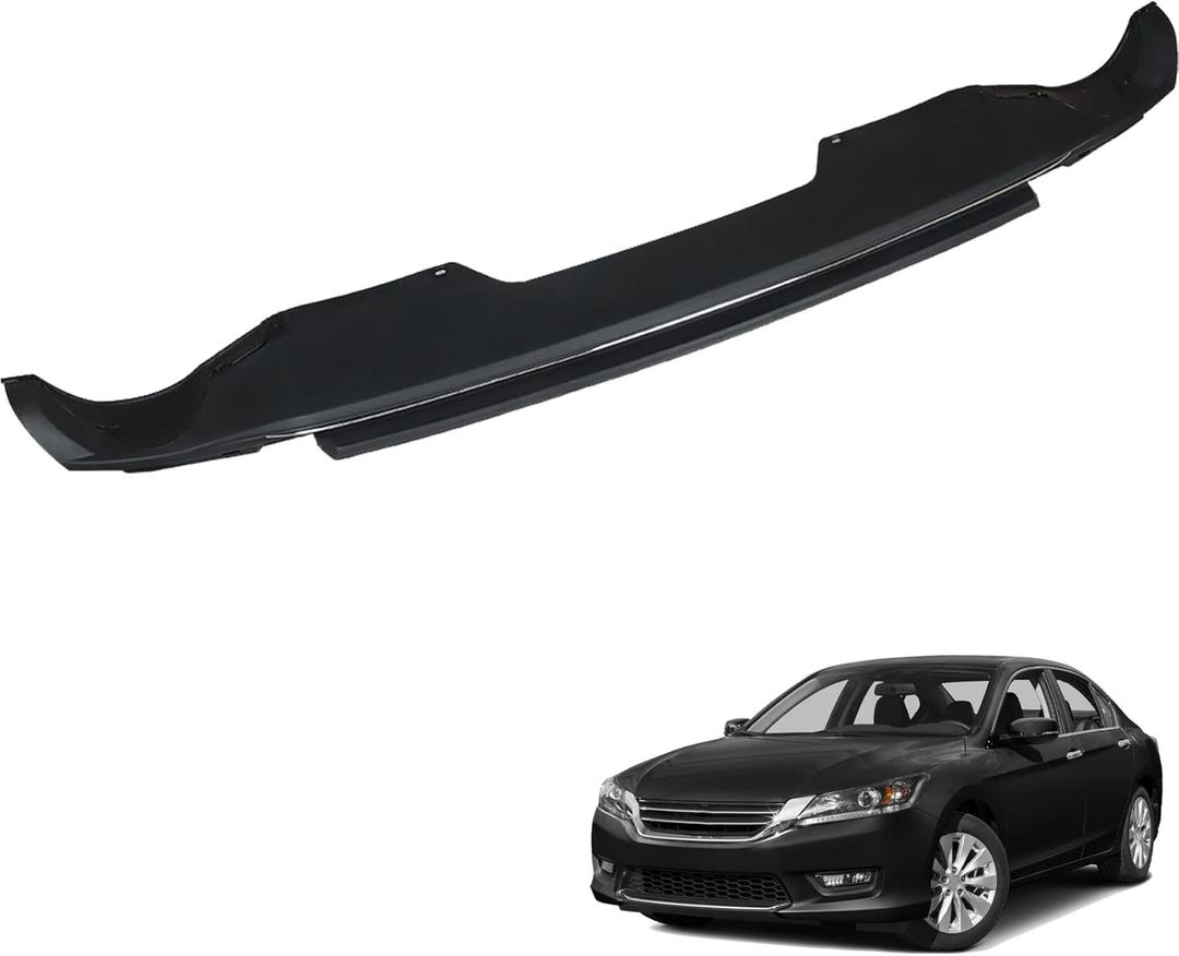 munirater Rear Lower Bumper Valance with Chrome Molding Black Replacement for 2013-2015 Accord 71510T2GA00 HO1195106