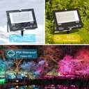 LED Flood Light Outdoor 500W Equivalent 5000LM,Bluetooth RGBW Colored Floodlight Landscape Lighting with APP Control,DIY Scenes,Timing, IP66 Waterproof,2700K,Color Changing Uplight with Ground Stakes