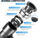 TAILONZ PNEUMATIC Male Elbow 6mm Tube OD x 1/4 Inch NPT Thread 90 Push to Connect Fittings PL6-N2 (Pack of 10)