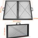 only fire Foldable X-Marks Fire Pit Cooking Grate, Outdoor Square Campfire Grill Grate with Handles, Portable Camping Cookware for Outside Party,30 inch