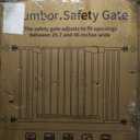 Cumbor Baby Gate for Stairs, Mom's Choice Awards Winner-Dog Gate for Doorways, Pressure Mounted Auto-Close Pet Gates for Dogs Indoor, Safety Child Gate with Easy Walk Thru Door, White 29.7x6 inch