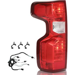 DOTCOM Tail Light Assembly Left Side Fit Chevy Silverado 1500 2019-2023/Fit Silverado 2500HD 3500HD 2020-2023, 84554656 GM2800308 Rear Brake Lamp, Halogen Model Only Red Lens Luces Traseras