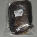 ANOGOL Hair Cap+5 Piece Set (1 Glasses+1 Chain+1 Mustache) Brown Mens Wigs 70s 80s Disco Short Wigs Disco Party Wig for Men Brown Synthetic Hair Rocker Costume Set for Halloween Party