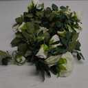 TELDRASSIL 4Pcs(26 FT) Artificial Rose Vine Fake Flower Garland Fake Silk Rose Hanging Vine for Wedding Party Background Arch Garden Background Decoration (White)
