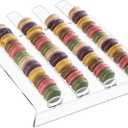 Acrylic Macaron Display Tray, Macaron Cookie Display Stand with 4 Slots