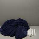 WEERRW Velvet Couch Cover for 3 Cushion Couch Covers - Stretch Sofa Slipcovers with Non Skid Foam and Elastic Bottom, Furniture Protector for Pets, Crafted from Soft Plush Fabric, Navy Blue, Large