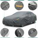 GUNHYI 16 Layers Car Cover Waterproof All Weather, Heavy Duty Full Exterior Cover Universal Fit Coupe Ford Mustang/Shelby, Chevrolet Camaro/Corvette, Kia Optima, Audi A4/A5, BMW 5 Series 525i etc.