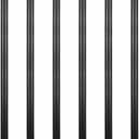 GeilSpace 6 Pack 3/4"  60" Pre-Cut Black Metal Pipe, Industrial Steel Fits Standard Three Quarters Inch Black Threaded Pipes and Fittings - Vintage DIY Industrial Shelving (3/4"  60", Black)