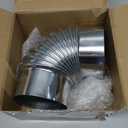 Hicarer 1 Pcs 4 Inch 90 Degree Galvanized Dryer Elbow Vent Tube Connector Adjustable Dryer Vent Elbow Connector for 4" HVAC Duct Pipe Hose Ductwork