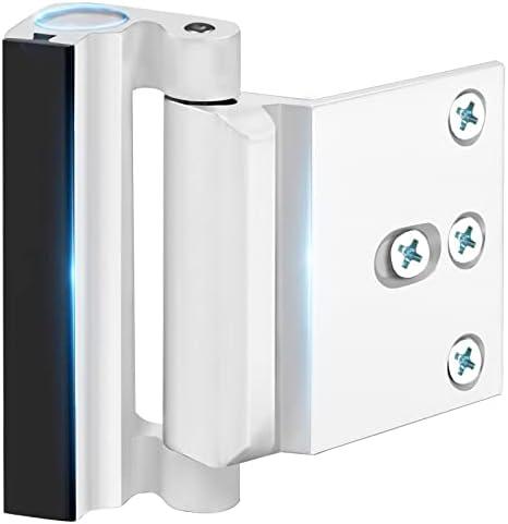 Home Security Door Lock Reinforcement - Upgraded Childproof Safety Door Locks Defender Easy Open with 3" Stop Withstand 800 lbs for Inward Swinging Door, Night Lock Deadbolt Guard Defend Your Home 1PC