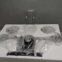 3-Lights Black and Nickel Bathroom Light Fixtures, Modern Vanity Light with Clear Glass Shade, Over Mirror for Bedroom Hallway Living Room