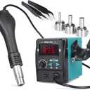 YIHUA 959D I Digital Hot Air Rework Station for SMD Reflow Soldering with 3 Hot Air Nozzles