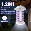 Bug Zapper Indoor & Outdoor, Water Proof Mosquito Zapper with LED Light, 4200V Electric Bug Zapper for Home Patio Office CourtyardWhite
