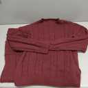 CHARTOU Women's Winter Chunky Cable Knit Long Skirt 2 Piece Outfit Sweater Sets (XX-Large, Wine Red)