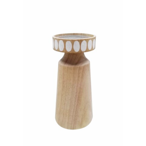 ND Design Wood Small Candle Holder -8in