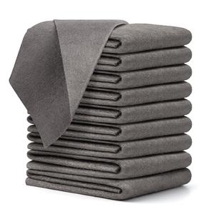 TEESOD 10 Pcs Thickened Magic Cleaning Cloth, Microfiber Streak Free Cleaning Cloths Reuseable Magic Cleaning Wipes for Windows Glass, Grey