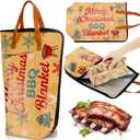 1 Pack 21in Christmas BBQ Blanket for Resting Meat Christmas Insulated Meat Resting Bag for Brisket Steaks Turkey, Pork, Xmas Gift for Dad, Husband, BBQ Lovers, Grill Accessories