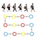12 Sets Walking Rope for Preschool Toddlers Walking Rope, Detachable Transition Ropes with Handles, Colored Cords for Preschoolers, School and Outdoor Use