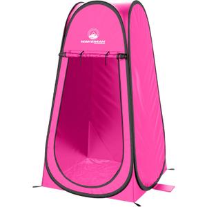 Wakeman Pop Up Changing Tent, 3.3 x 3.3 x 6.2ft, Camping Shower Tent for Portable Toilet Stall or Dressing Room with Carry Bag for Camping, Beach, or Tailgate, Polyester (Pink)
