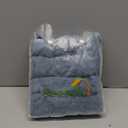 SearchI Stretch Dining Chair Seat Covers Set of 4, Soft Removable Washable Seat Covers for Dining Chairs, Dining Room Seat Cover Protector (Rear-Covered, Hexagon Blue)