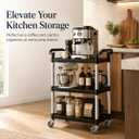 3-Tier Rolling Utility Cart with 2 Locking Brakes, 520 Lbs Heavy Duty 31.5"x15.7"x40.6" Commercial Service Cart, Tangle-Free Silent Wheels for Home, Office, Restaurant, Warehouse, Kitchen