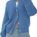 PRETTYGARDEN Cardigan for Women 2026 Fall Fashion Long Sleeve Trendy Button Down Work Office Sweaters Cute Winter Jacket (M)