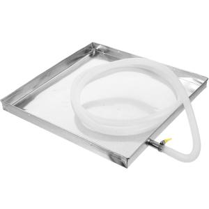 Kisangel 1 Set Stainless Steel Air Conditioner Drip Pan, Ac Drain Pan with 6.6 Foot Drain Hose for Home Use Water Outlet External Unit