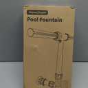 Dual Spray Pool Fountain, 10-20F Cooler Water for Above/In-Ground Pools, Dual Spray Waterfall Sprinkler Fountain, Adjustable Waterfall Cooling and Relaxation (Upgraded Grayincluded 3inch Tube)