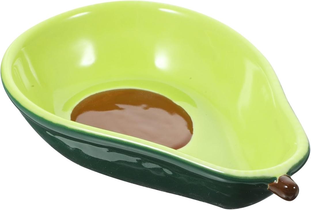 Avocado Design Ceramic Bowl Unique Snack and Fruit Dish Versatile Serving Plate for Home Kitchen Decorative Tableware for Salads Desserts and Breakfast