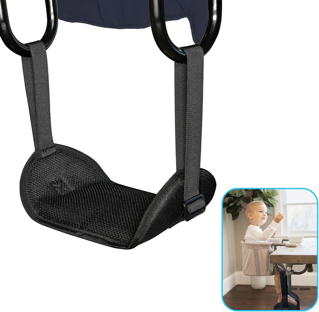 Baby Footrest Compatible with Inglesina Fast Table Chair, Adjustable Foot Rest for Clip-On Table Chair with Tray, Toddler Foot Rest for Hook-On Portable High Seat for Travel