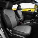 HKZ Custom Fit Outback Car Seat Cover 2-Row Full Set for Subaru Outback 2020 2021 2022 2023 2024 2025 - Leather Full Coverage (Black+Grey)