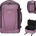 ECOHUB Travel Backpack 18x14x8 Spirit Airlines Personal Item Bag Carry On Backpack 13 Pockets Large Work Casual Daypack for men Airline Approved Waterproof Gym Backpacks with Charging Port, Pink (18 inch underseat)