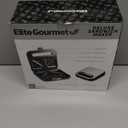 Elite Gourmet ESM2207XSS Sandwich Panini Maker Grilled Cheese, Machine Tuna Melt Omelets Non-stick Cooking Surface, 2 Slice, 750 Watts, Stainless Steel