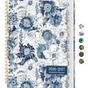 Planner 2026-2027, Academic Year Monthly and Weekly Calendar Planner, Jul 2026 - Jun 2027, Hardcover Teacher Student Planning Agenda book with Tabs, Perfect for School Office Supplies, 8.5" x 11" - Blue Floral