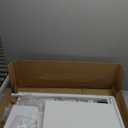 Casaottima 48 Inches Computer Desk with 8 Fabric Drawers, Modern Office Desk with Large Storage for Home Office, Study, White