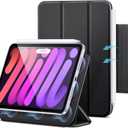 ESR for iPad mini 7 A17 Pro Case, iPad mini 7th/6th Generation Case (2024/2021), Slim Trifold Two-Way Stand, Powerful Magnetic Attachment, Durable Protection, Supports Pencil Pro&Pencil(USB-C), Black