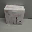 KOIOS 5-in-1 Hand Immersion Blender, 1000W 12 Speed Handheld Blender Stick with Copper Motor Stainless Steel Blade, 600ml Mixing Beaker,500ml Food Processor, Whisk, Milk Frother, Non-BPA, Red