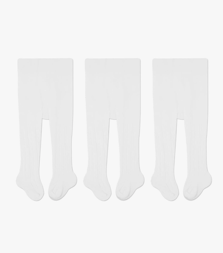 CozyWay Baby & Toddler Tights - Baby Girl and Boy Leggins Cable Knit Comfy Cotton Infant Multicolor - 3 Pack 0-4 months