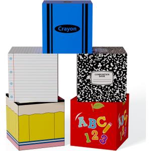 Back to School Balloon Box Decorations Set Balloon Boxs for School Decor, 11" x 11" x 11"